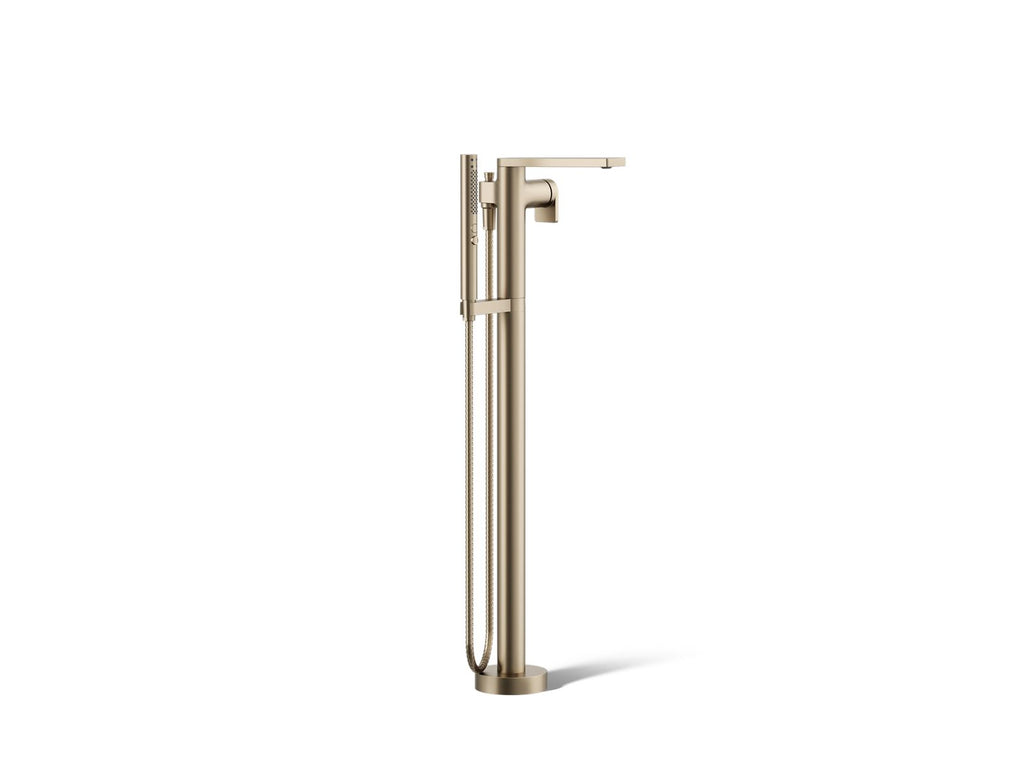 KOHLER K-T73087-4-BV Composed Floor-Mount Bath Filler Trim With Handshower - Vibrant Brushed Bronze