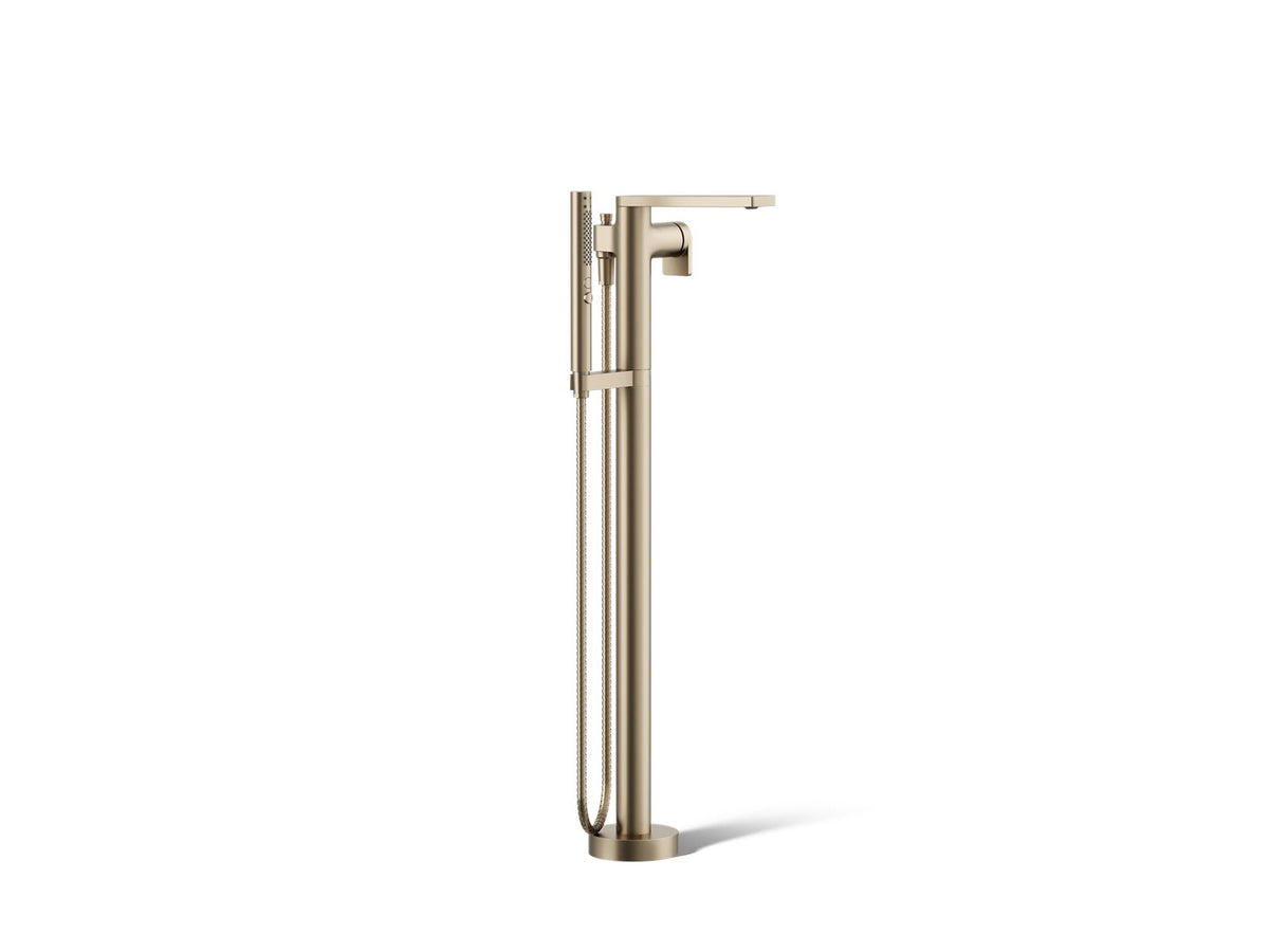 KOHLER K-T73087-4-BV Composed Floor-Mount Bath Filler Trim With Handshower - Vibrant Brushed Bronze