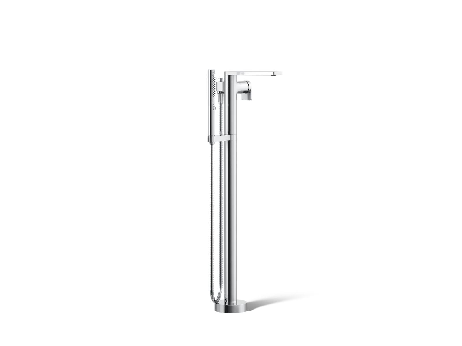 KOHLER K-T73087-4-CP Composed Floor-Mount Bath Filler Trim With Handshower - Polished Chrome