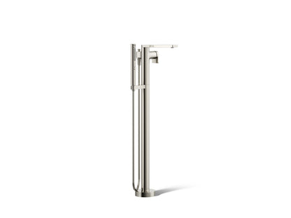 KOHLER K-T73087-4-SN Composed Floor-mount bath filler trim with handshower - Vibrant Polished Nickel