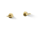 KOHLER K-T77981-4-2MB Components Wall-Mount Bathroom Sink Faucet Lever Handle Trim - Vibrant Brushed Moderne Brass