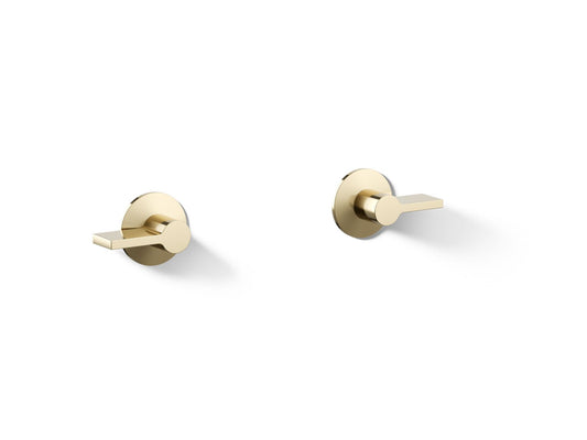 KOHLER K-T77981-4-AF Components Wall-mount bathroom sink faucet Lever handle trim - Vibrant French Gold