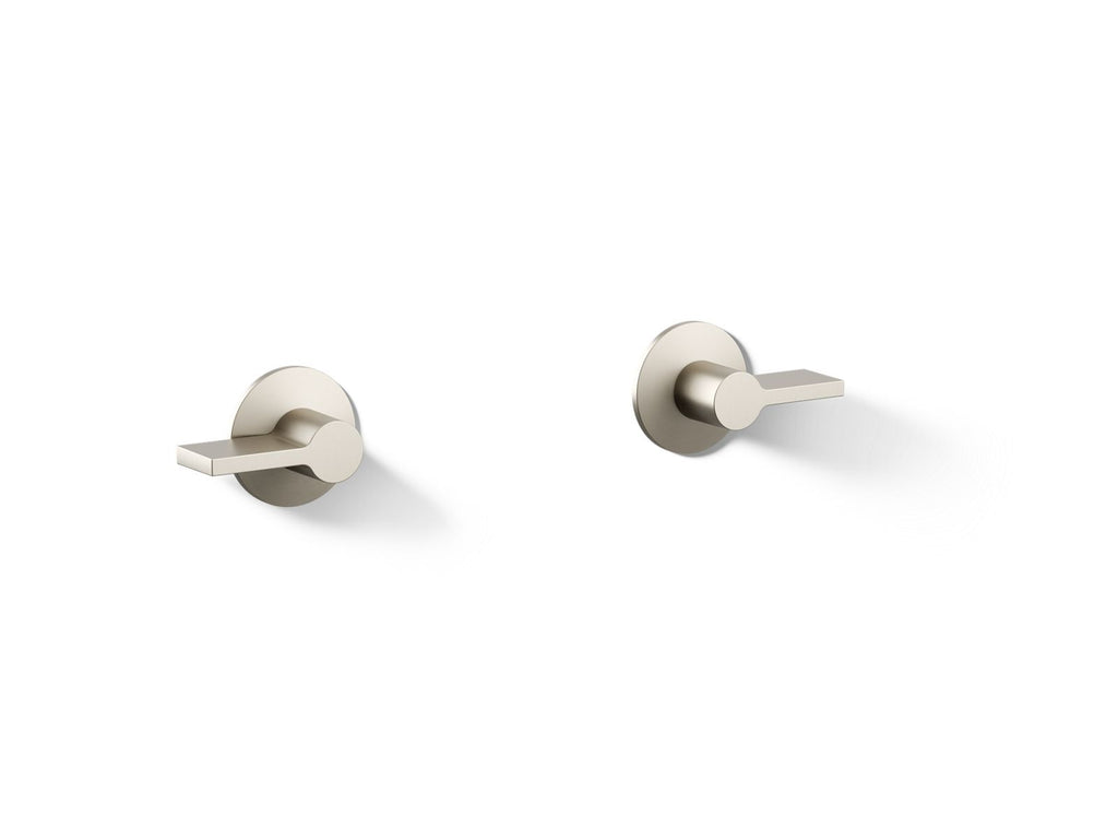 KOHLER K-T77981-4-BN Components Wall-Mount Bathroom Sink Faucet Lever Handle Trim - Vibrant Brushed Nickel