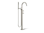 KOHLER K-T77984-4-SN Components Floor-Mount Bath Filler Trim With Lever Handles And Handshower - Vibrant Polished Nickel