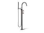KOHLER K-T77984-4-TT Components Floor-Mount Bath Filler Trim With Lever Handles And Handshower - Vibrant Titanium