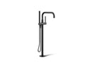 KOHLER K-T97328-4-BL Purist Floor-Mount Bath Filler Trim With Handshower - Matte Black