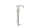KOHLER K-T97328-4-SN Purist Floor-Mount Bath Filler Trim With Handshower - Vibrant Polished Nickel