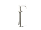 KOHLER K-T97328-4-SN Purist Floor-Mount Bath Filler Trim With Handshower - Vibrant Polished Nickel