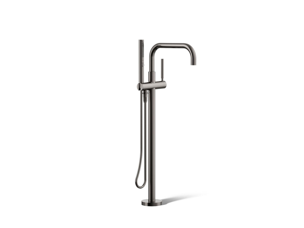 KOHLER K-T97328-4-TT Purist Floor-Mount Bath Filler Trim With Handshower - Vibrant Titanium