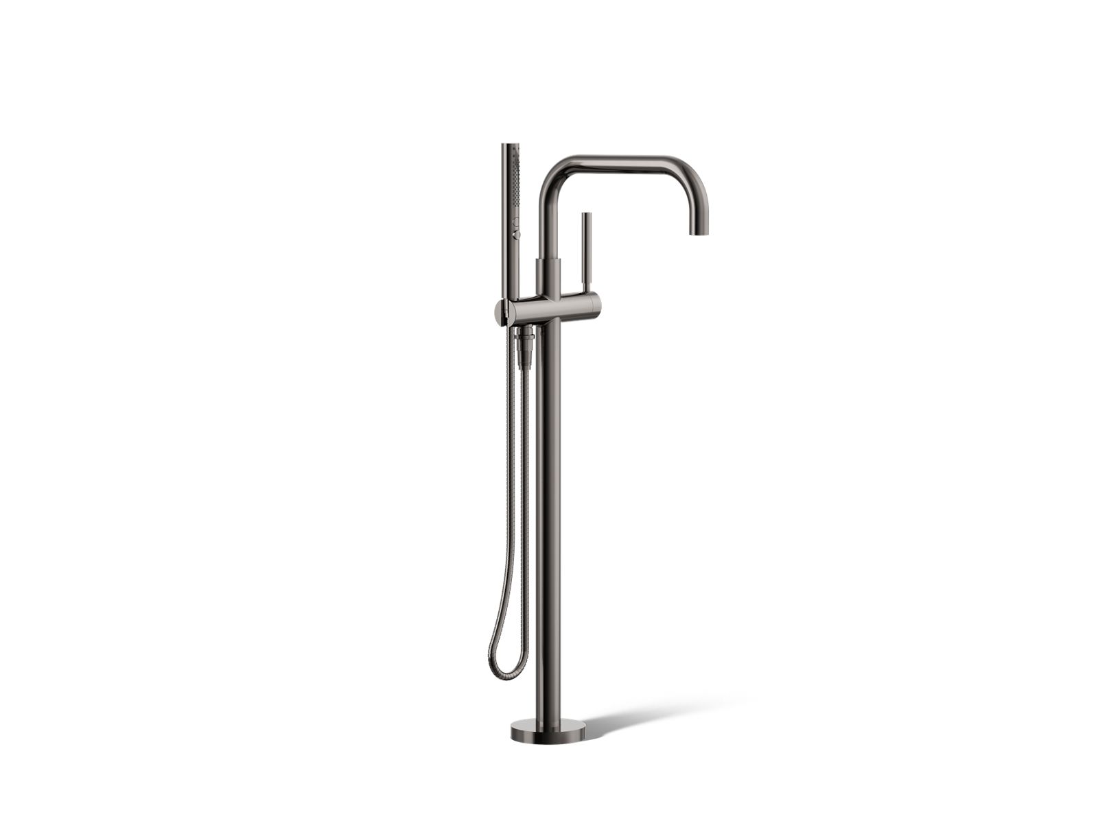 KOHLER K-T97328-4-TT Purist Floor-mount bath filler trim with handshower - Vibrant Titanium