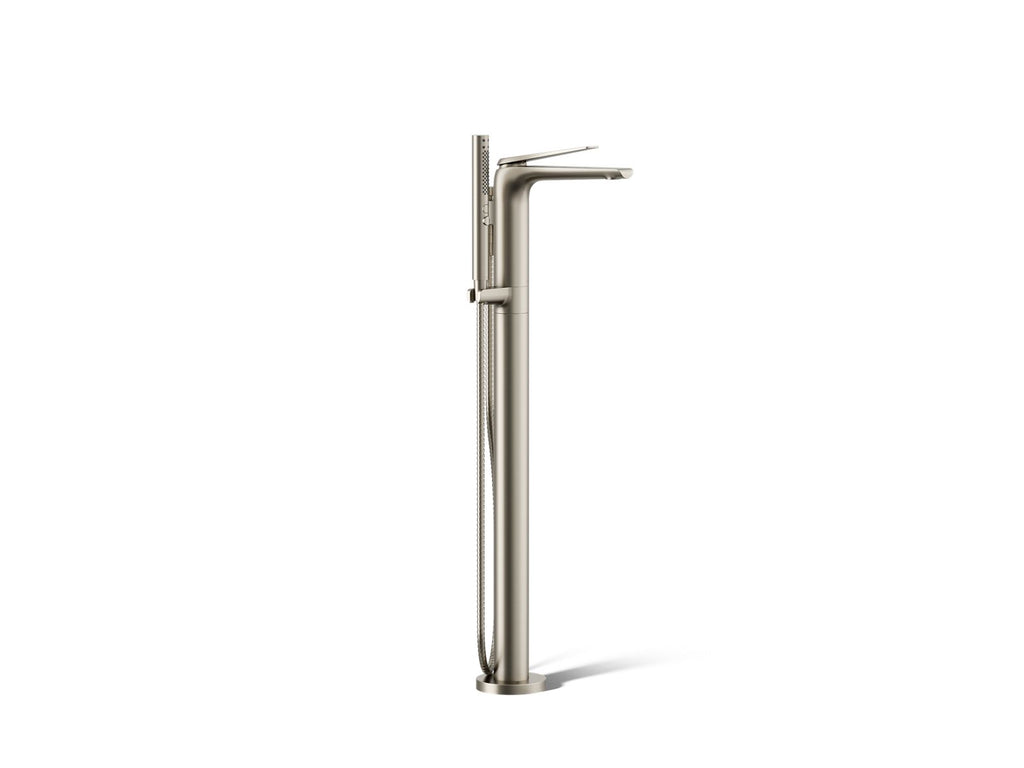 KOHLER K-T97367-4-BN Avid Floor-Mount Bath Filler Trim - Vibrant Brushed Nickel