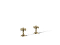 KOHLER K-T98071-3-AF Artifacts Deck-Mount Bath Faucet Handle Trim With Cross Design - Vibrant French Gold
