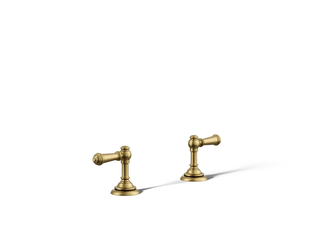 KOHLER K-T98071-4-2MB Artifacts Deck-Mount Bath Faucet Handle Trim With Lever Design - Vibrant Brushed Moderne Brass