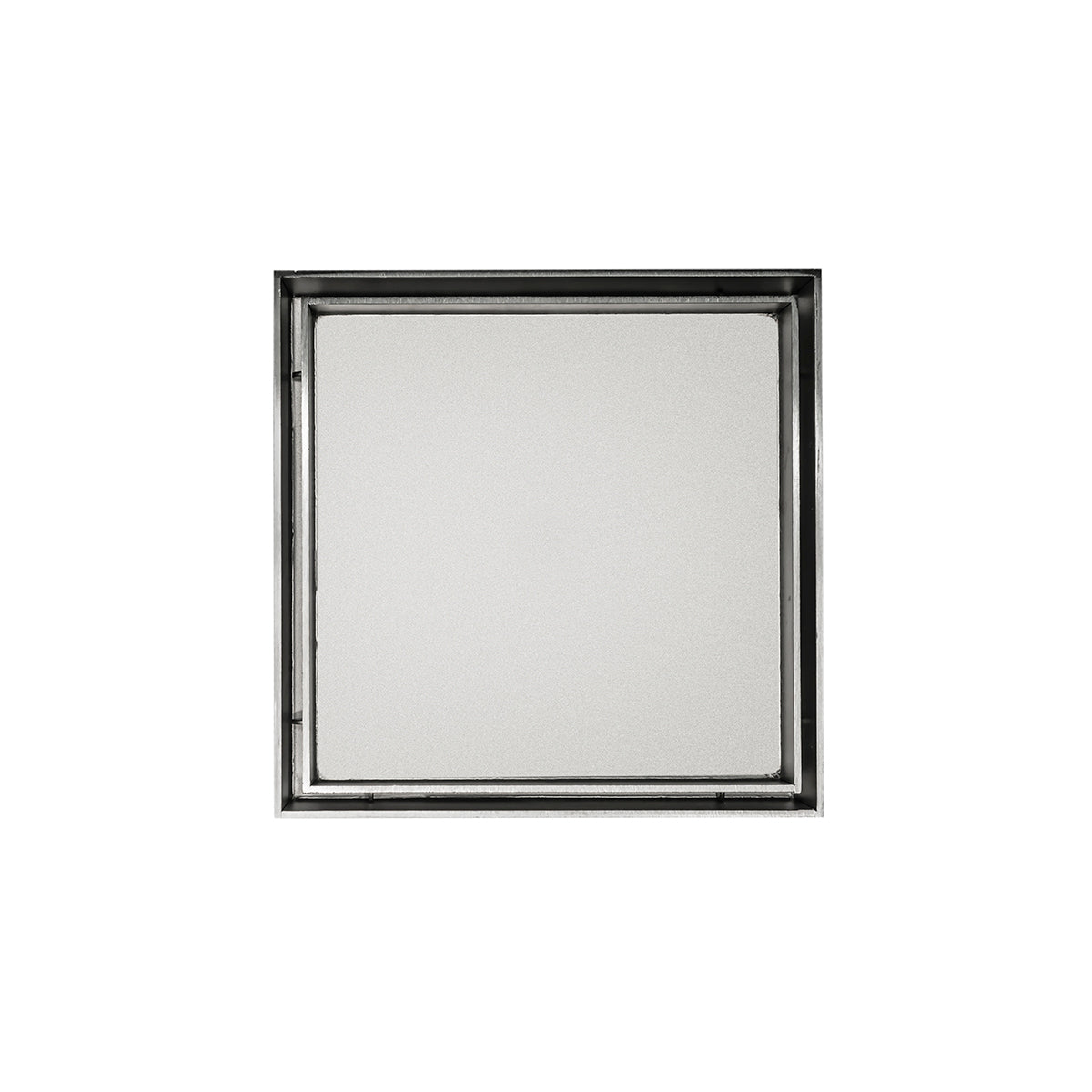 INFINITY DRAIN TD 5-2H SS TD 5 5” x 5” Tile Drain Strainer in Satin Stainless with Cast Iron Drain Body for Hot Mop, 2" Outlet