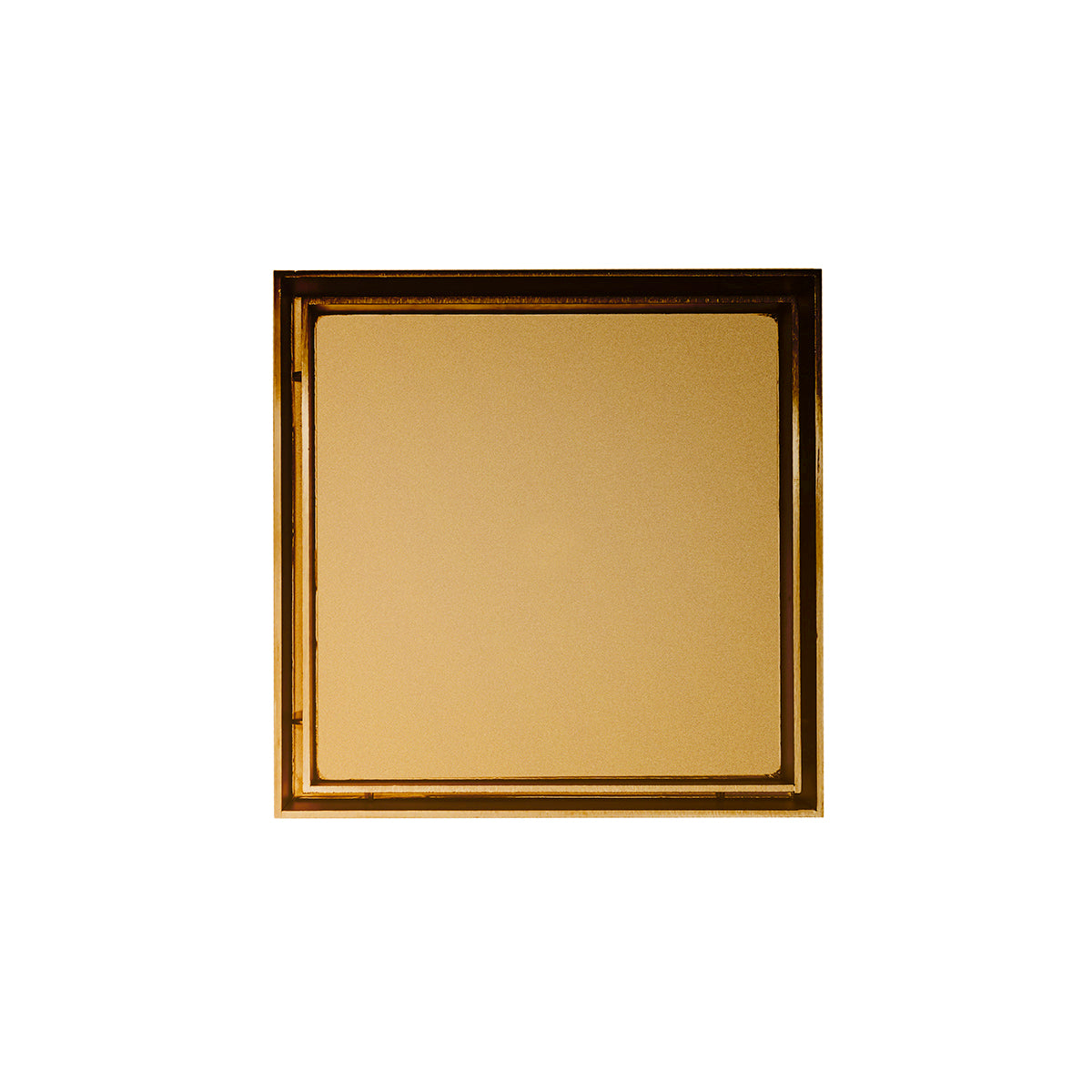 INFINITY DRAIN TDLF 5-2H PG TDLF 5 5” x 5” Flanged Tile Drain Strainer for 3/8" tile in Polished Gold with Cast Iron Drain Body for Hot Mop, 2" Outlet