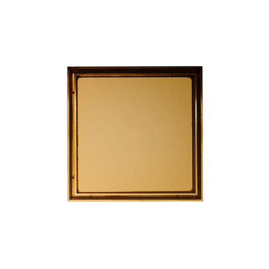 INFINITY DRAIN TDLF 5-2I PG TDLF 5 5” x 5” Flanged Tile Drain Strainer for 3/8" tile in Polished Gold with Cast Iron Drain Body, 2" Outlet