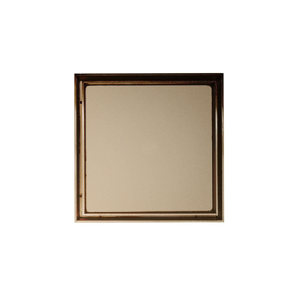 INFINITY DRAIN TDLF 5-2P SC TDLF 5 5” x 5” Flanged Tile Drain Strainer for 3/8" tile in Satin Champagne with PVC Drain Body, 2" Outlet