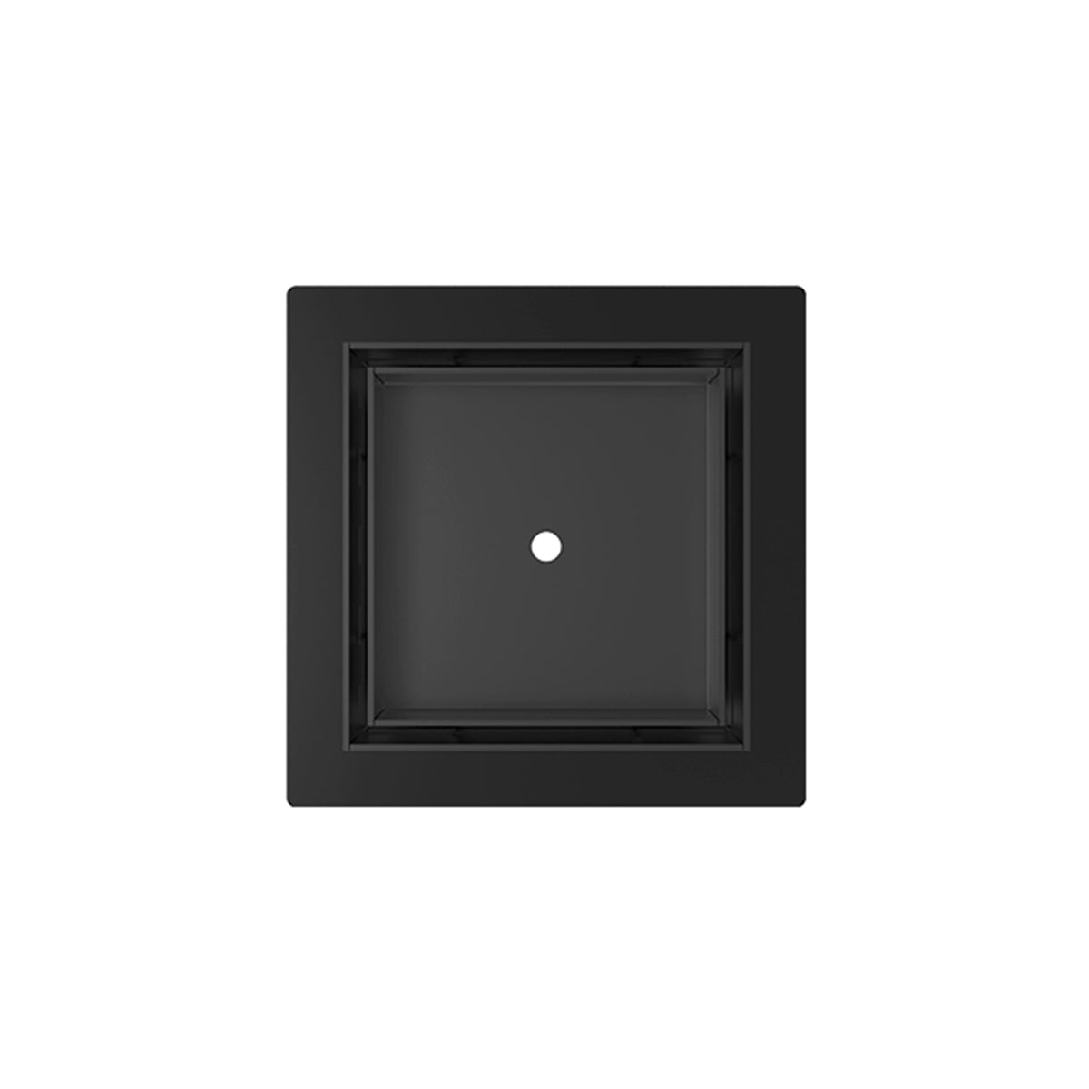 INFINITY DRAIN TLF 5 BK TDLF 5 5” x 5” Flanged Tile Drain Strainer for 3/8" tile with 2” Throat in Matte Black
