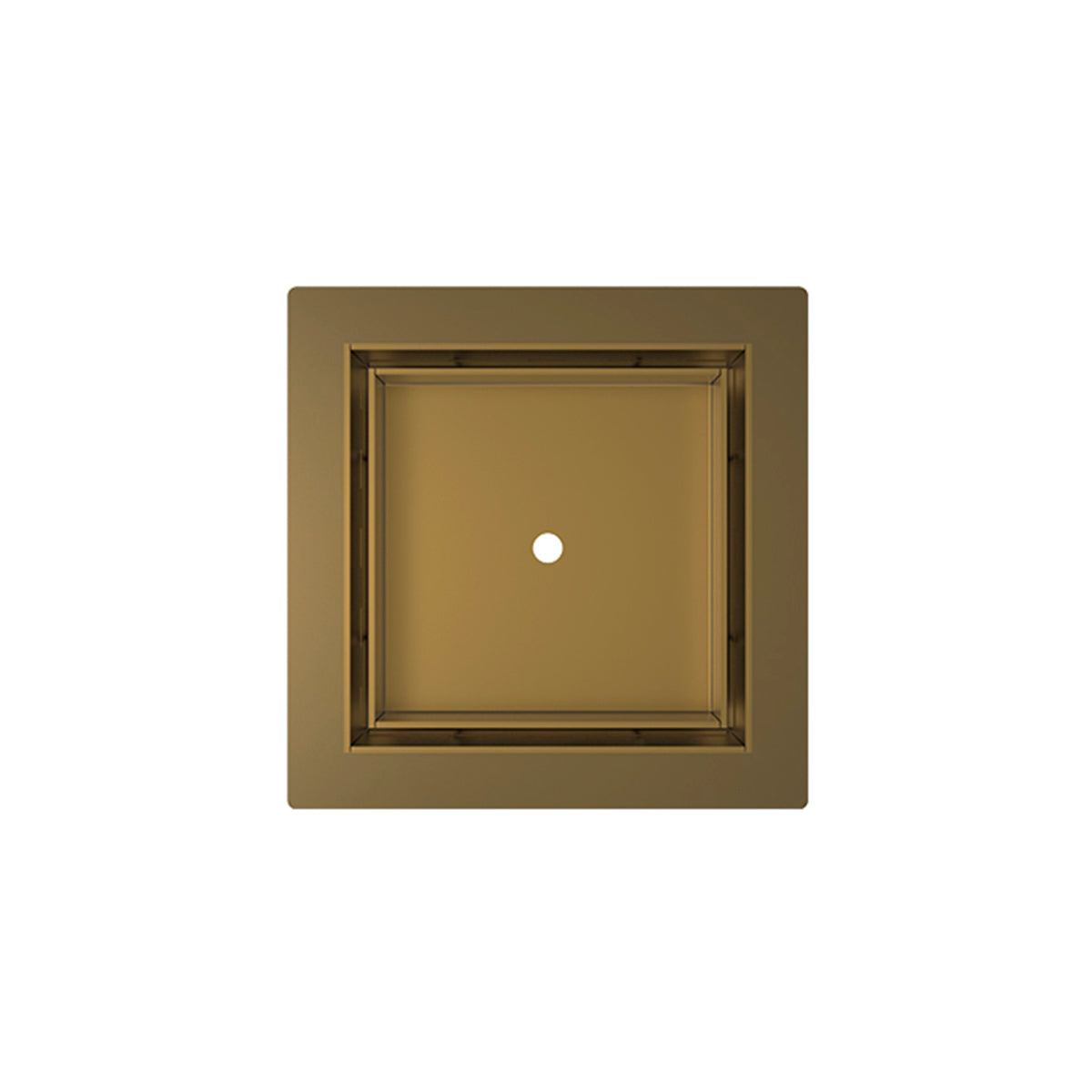 INFINITY DRAIN TLF 5 SB TDLF 5 5” x 5” Flanged Tile Drain Strainer for 3/8" tile with 2” Throat in Satin Bronze