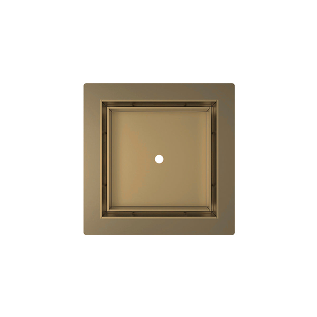 INFINITY DRAIN TLF 5 SC TDLF 5 5” x 5” Flanged Tile Drain Strainer for 3/8" tile with 2” Throat in Satin Champagne