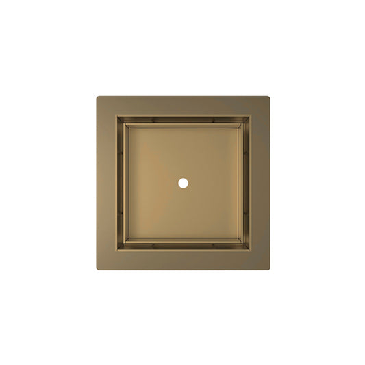 INFINITY DRAIN TLF 5 SC TDLF 5 5” x 5” Flanged Tile Drain Strainer for 3/8" tile with 2” Throat in Satin Champagne