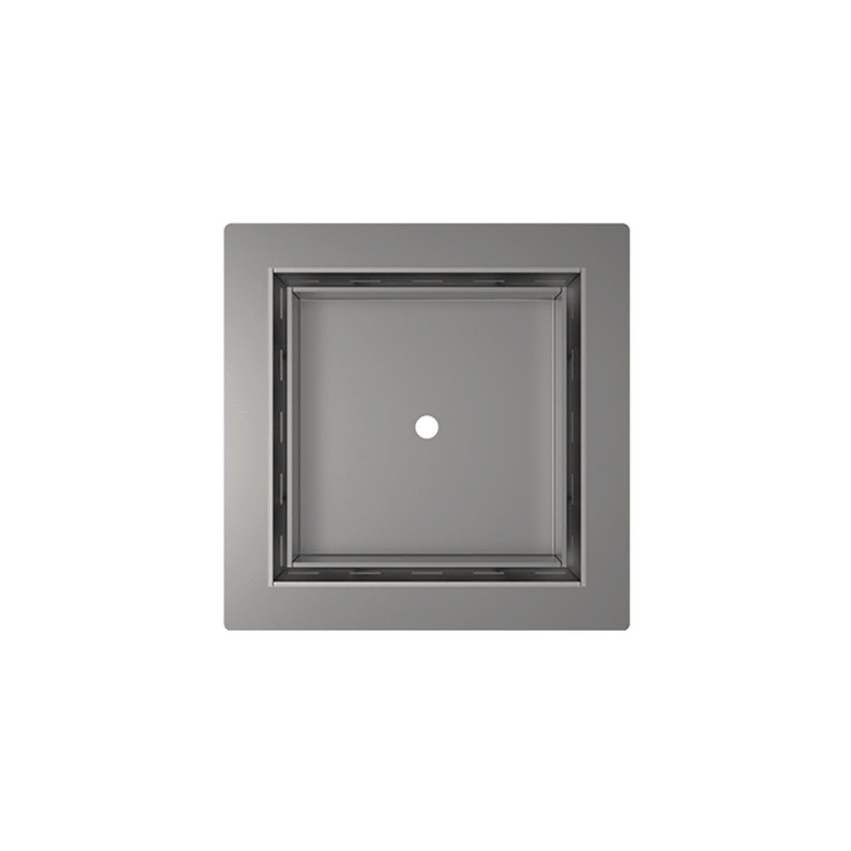 INFINITY DRAIN TLF 5 SS TDLF 5 5” x 5” Flanged Tile Drain Strainer for 3/8" tile with 2” Throat in Satin Stainless