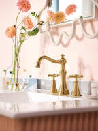 MOEN TVS42114BG Weymouth Two-Handle High Arc Bathroom Faucet - Brushed Gold