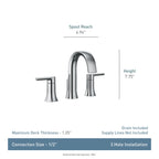 MOEN TS6925BL Doux Two-Handle High Arc Bathroom Faucet - Matte Black