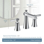MOEN TS6984 Flara Two-Handle High Arc Bathroom Faucet - Chrome