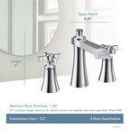 MOEN TS6985BN Flara Two-Handle High Arc Bathroom Faucet - Brushed Nickel