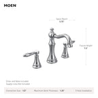 MOEN TVS42108ORB Weymouth Two-Handle High Arc Bathroom Faucet - Oil Rubbed Bronze