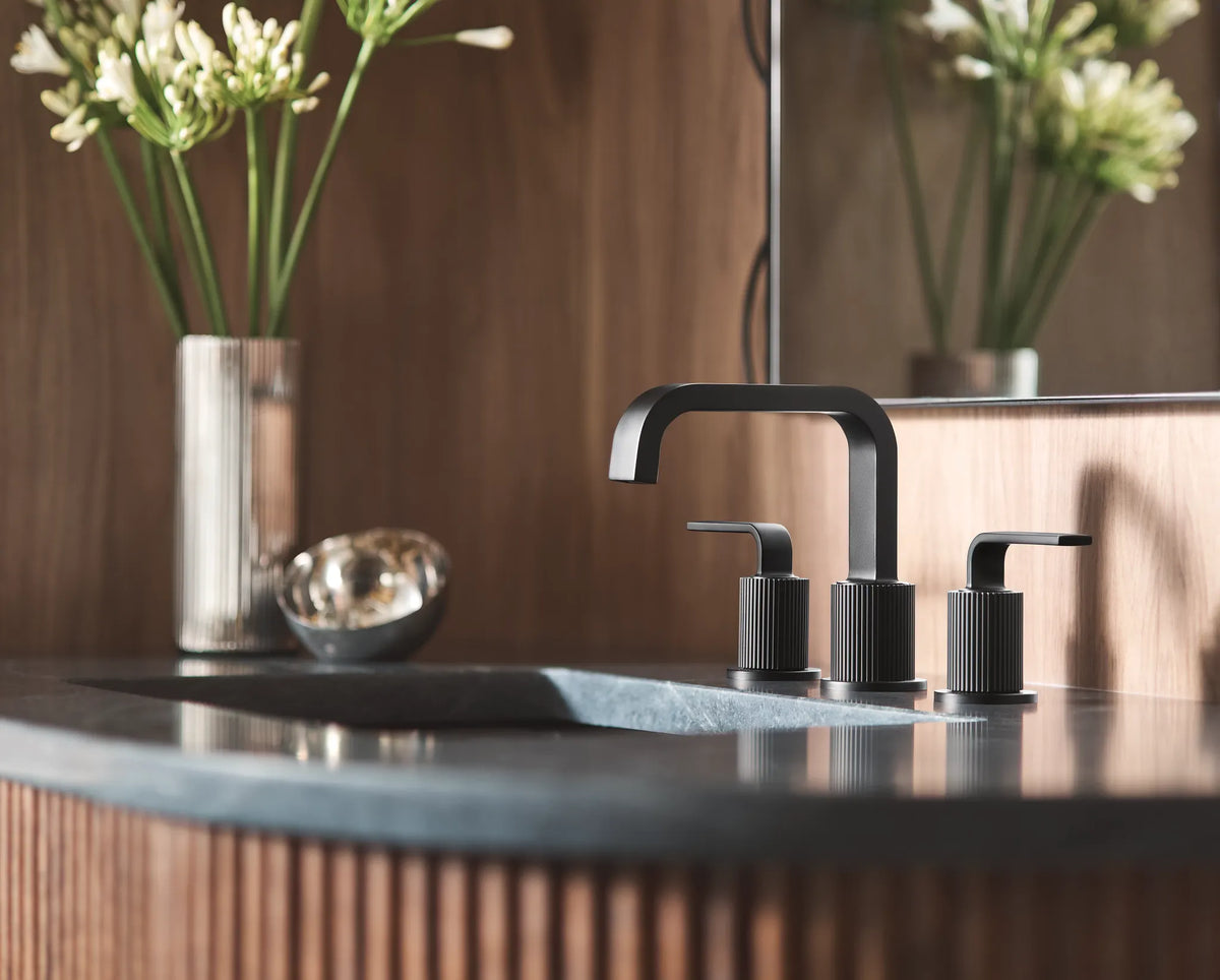 MOEN TVS5758BL Cambium Two-Handle High Arc Bathroom Faucet - Matte Black