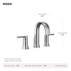 MOEN TVS6925BN Doux Two-Handle High Arc Bathroom Faucet - Brushed Nickel