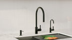 FRANKE UNJ-FW-IBK 8.75-in Single Handle Cold Water Filtration Faucet in Industrial Black In Industrial Black