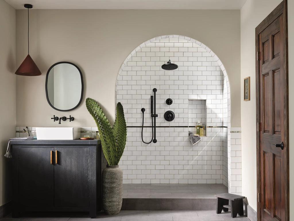 MOEN TS44105BL Colinet Two-Handle Wall Mount Bathroom Faucet - Matte Black