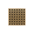 INFINITY DRAIN V 5 PB VD 5 5" x 5" Strainer with Weave Pattern Decorative Plate and 2" Throat in Polished Brass for VD 5
