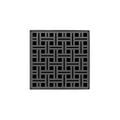 INFINITY DRAIN VD 5-2A GM VD 5 5" x 5" VD 5 Complete Kit with Weave Pattern Decorative Plate in Gunmetal with ABS Drain Body, 2" Outlet