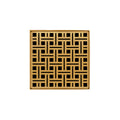 INFINITY DRAIN VD 5-2I PG VD 5 5" x 5" VD 5 Complete Kit with Weave Pattern Decorative Plate in Polished Gold with Cast Iron Drain Body, 2" Outlet