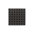 INFINITY DRAIN VD 5-2P ORB VD 5 5" x 5" VD 5 Complete Kit with Weave Pattern Decorative Plate in Oil Rubbed Bronze with PVC Drain Body, 2" Outlet