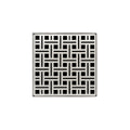 INFINITY DRAIN VD 5-2P SS VD 5 5" x 5" VD 5 Complete Kit with Weave Pattern Decorative Plate in Satin Stainless with PVC Drain Body, 2" Outlet