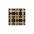 INFINITY DRAIN VD 5-3P SB VD 5 5" x 5" VD 5 High Flow Complete Kit with Weave Pattern Decorative Plate in Satin Bronze with PVC Drain Body, 3" Outlet