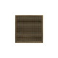 INFINITY DRAIN WD 4-2P SB WD 4 4" x 4" WD 4 Complete Kit with Wedge Wire Pattern Decorative Plate in Satin Bronze with PVC Drain Body, 2" Outlet