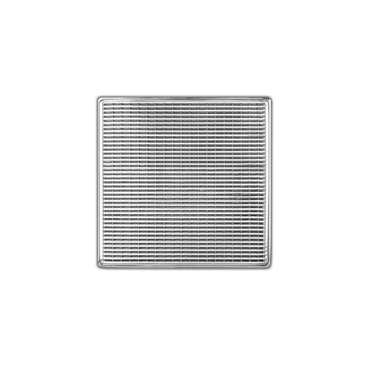 INFINITY DRAIN WD 5-3P SS WD 5 5" x 5" WD 5 High Flow Complete Kit with Wedge Wire Pattern Decorative Plate in Satin Stainless with PVC Drain Body, 3" Outlet