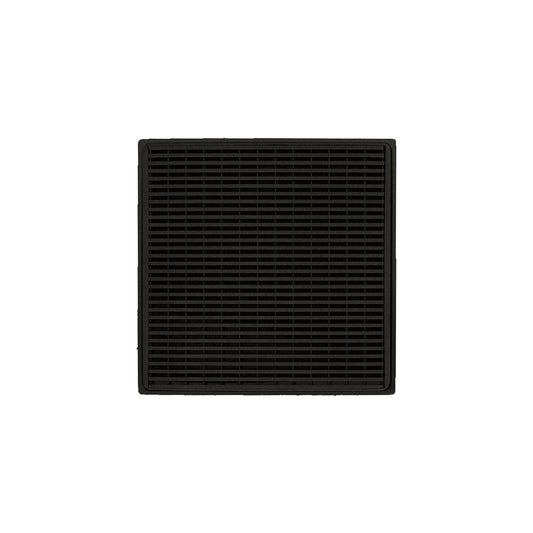 INFINITY DRAIN WDB 4-A ORB WD 4 4" x 4" WDB 4 Complete Kit with Wedge Wire Pattern Decorative Plate in Oil Rubbed Bronze with ABS Bonded Flange Drain Body, 2", 3" and 4" Outlet