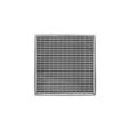 INFINITY DRAIN WDB 4-A SS WD 4 4" x 4" WDB 4 Complete Kit with Wedge Wire Pattern Decorative Plate in Satin Stainless with ABS Bonded Flange Drain Body, 2", 3" and 4" Outlet