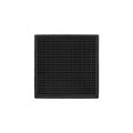 INFINITY DRAIN WDB 4-P BK WD 4 4" x 4" WDB 4 Complete Kit with Wedge Wire Pattern Decorative Plate in Matte Black with PVC Bonded Flange Drain Body, 2", 3" and 4" Outlet