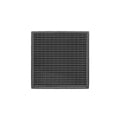 INFINITY DRAIN WDB 4-S GM WD 4 4" x 4" WDB 4 Complete Kit with Wedge Wire Pattern Decorative Plate in Gunmetal with Stainless Steel Bonded Flange Drain Body, 2" No Hub Outlet