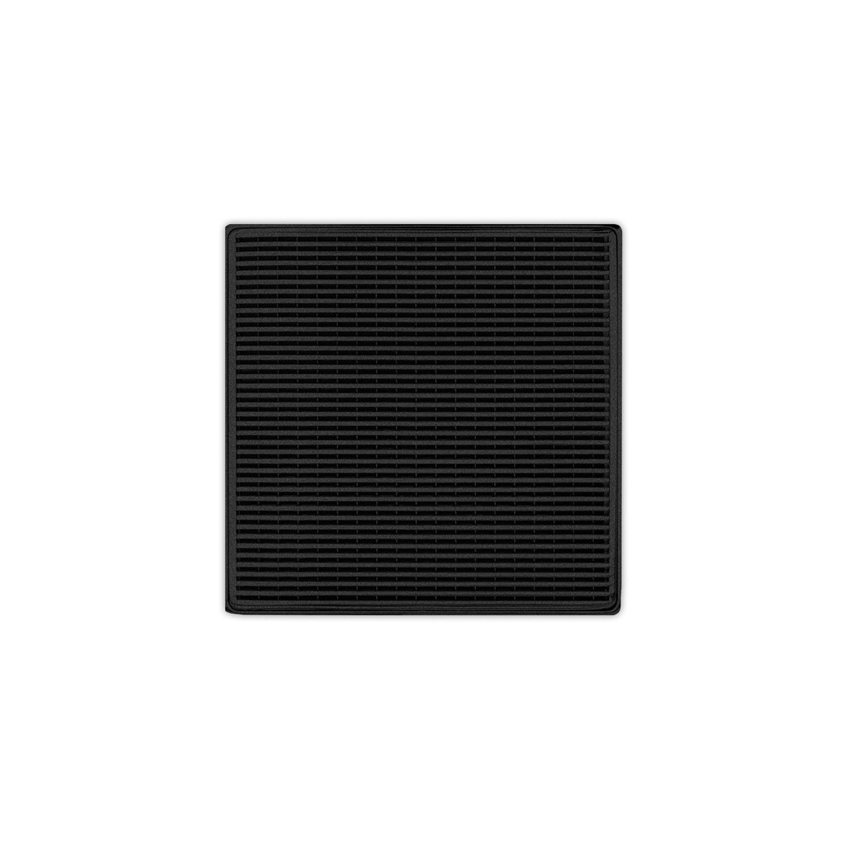 INFINITY DRAIN WDB 5-A BK WD 5 5" x 5" WDB 5 Complete Kit with Wedge Wire Pattern Decorative Plate in Matte Black with ABS Bonded Flange Drain Body, 2", 3" and 4" Outlet