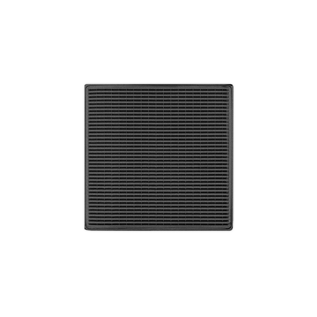 INFINITY DRAIN WDB 5-S  GM WD 5 5" x 5" WDB 5 Complete Kit with Wedge Wire Pattern Decorative Plate in Gunmetal with Stainless Steel Bonded Flange Drain Body, 2" No Hub Outlet