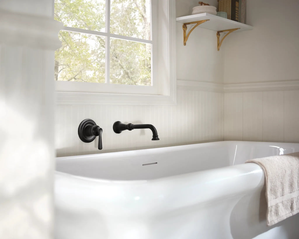 MOEN WTS44501BL Colinet Wall Mount Tub Filler Trim - Matte Black